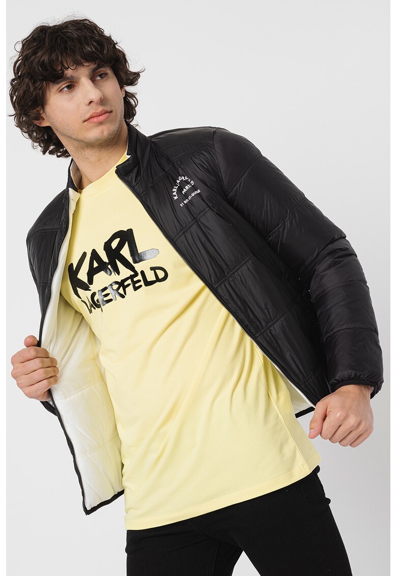 Karl Lagerfeld Двулицево зимно яке с лого за Мъже Karl Lagerfeld Двулицево зимно яке с лого за Мъже
