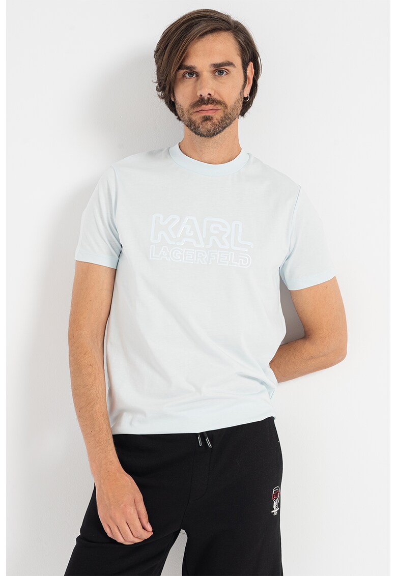 Karl Lagerfeld Тениска с релефно лого за Мъже Karl Lagerfeld Тениска с релефно лого за Мъже