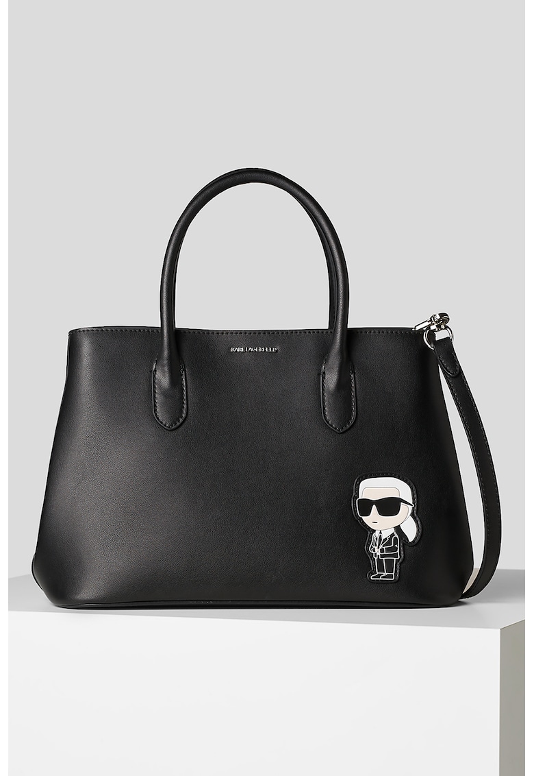 Karl Lagerfeld Кожена чанта през рамо Ikonik с лого за Жени Karl Lagerfeld Кожена чанта през рамо Ikonik с лого за Жени