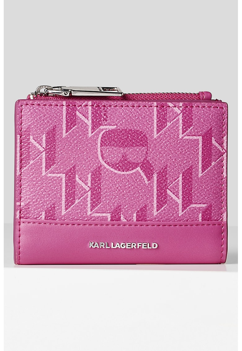 Karl Lagerfeld Портфейл Ikonik 2.0 от еко кожа с лого за Жени Karl Lagerfeld Портфейл Ikonik 2.0 от еко кожа с лого за Жени