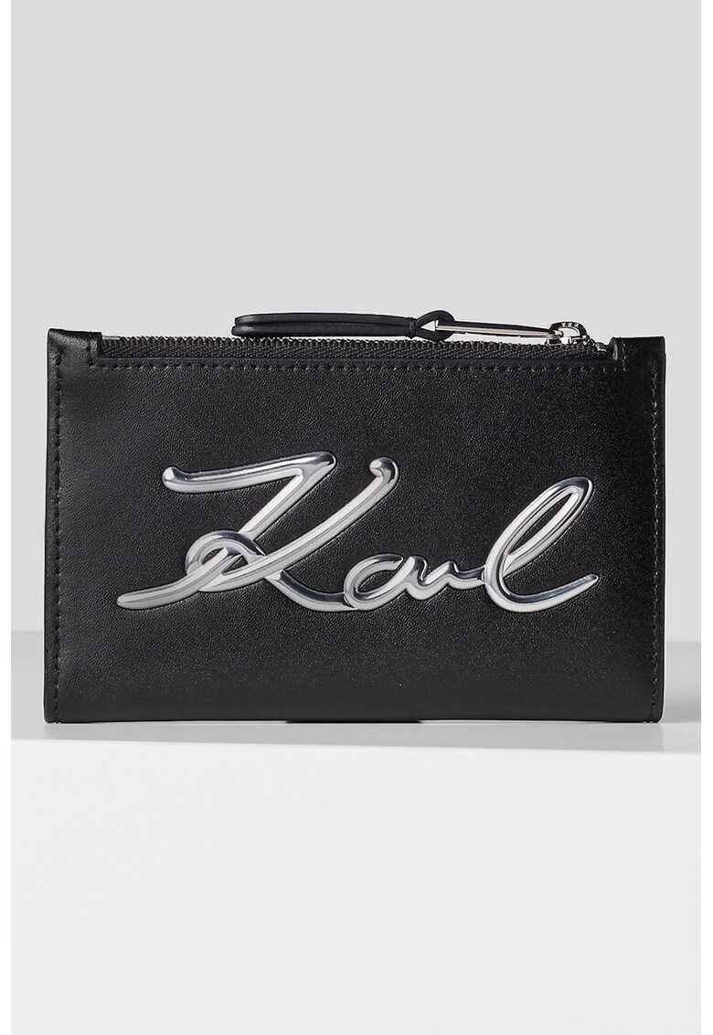 Karl Lagerfeld Портфейл Signature от кожа и еко кожа за Жени Karl Lagerfeld Портфейл Signature от кожа и еко кожа за Жени