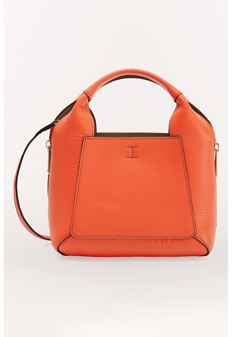 Furla Кожена чанта Gilda с релеф за Жени Furla Кожена чанта Gilda с релеф за Жени