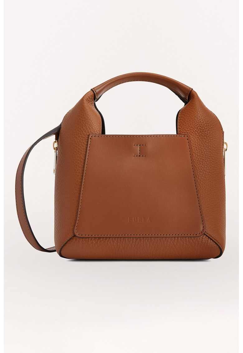 Furla Кожена чанта Gilda с релеф за Жени Furla Кожена чанта Gilda с релеф за Жени