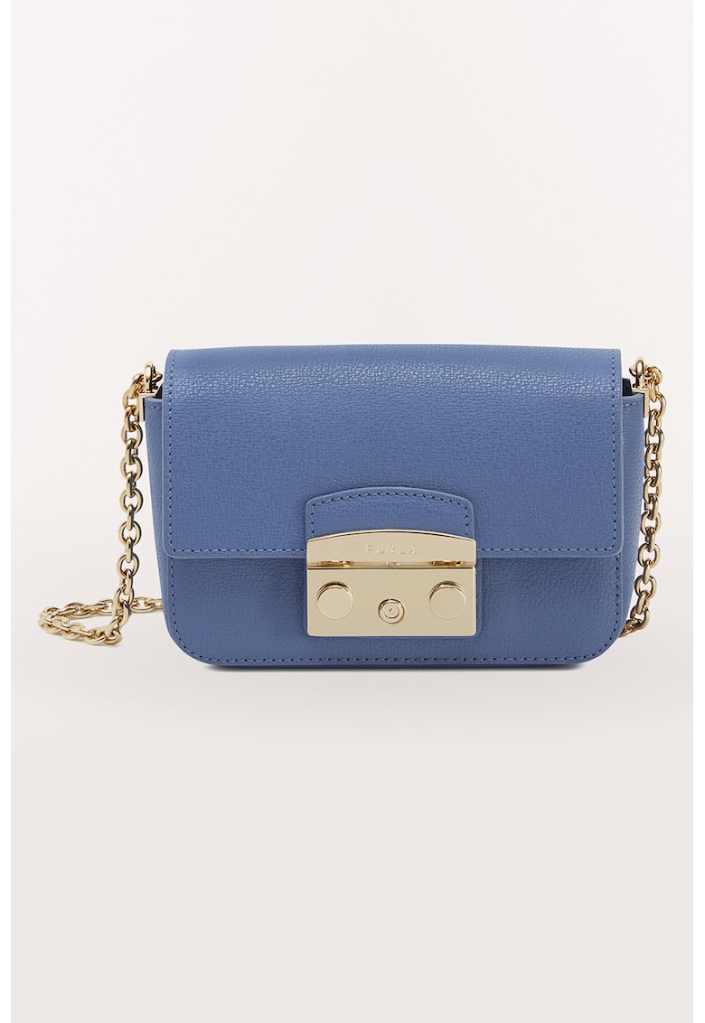 Furla Малка кожена чанта през рамо Metropolis за Жени Furla Малка кожена чанта през рамо Metropolis за Жени