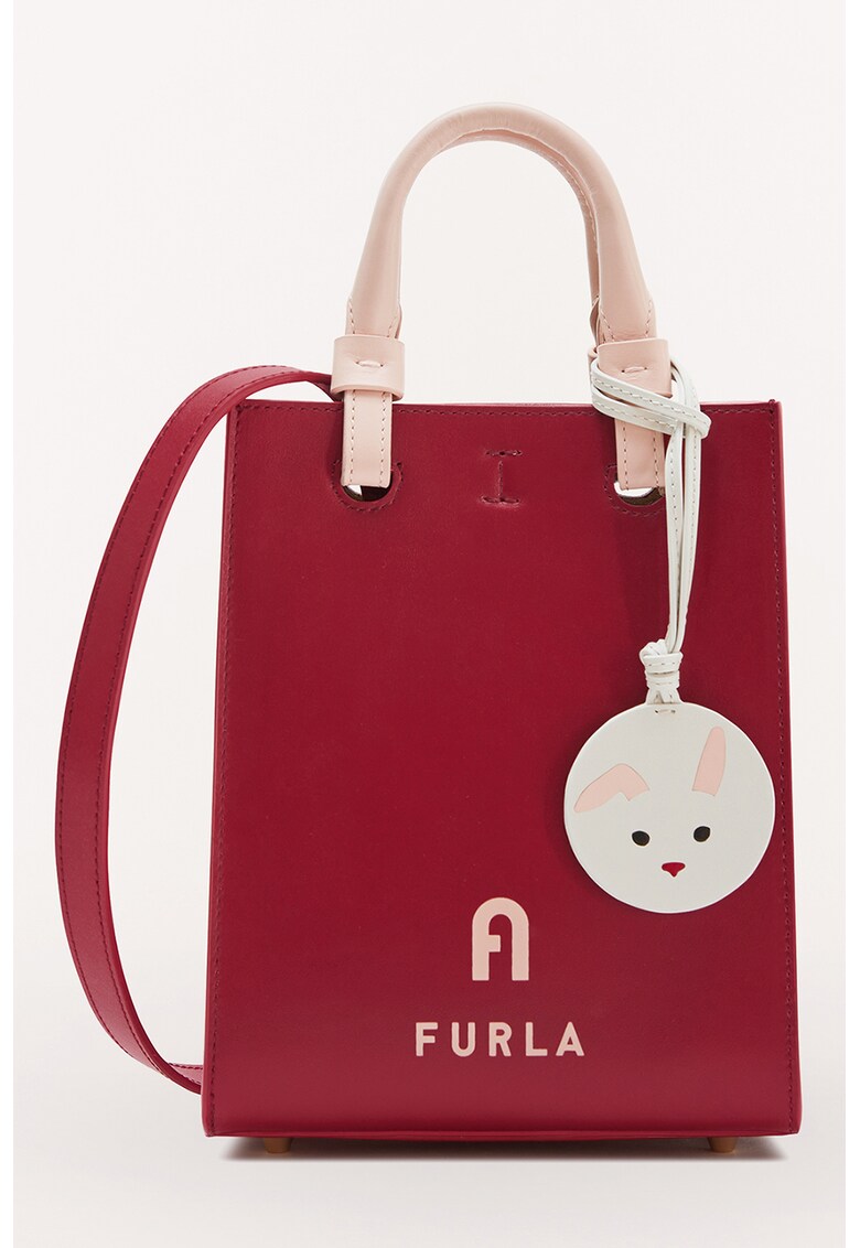 Furla Кожена мини чанта Varsity Style с лого за Жени Furla Кожена мини чанта Varsity Style с лого за Жени
