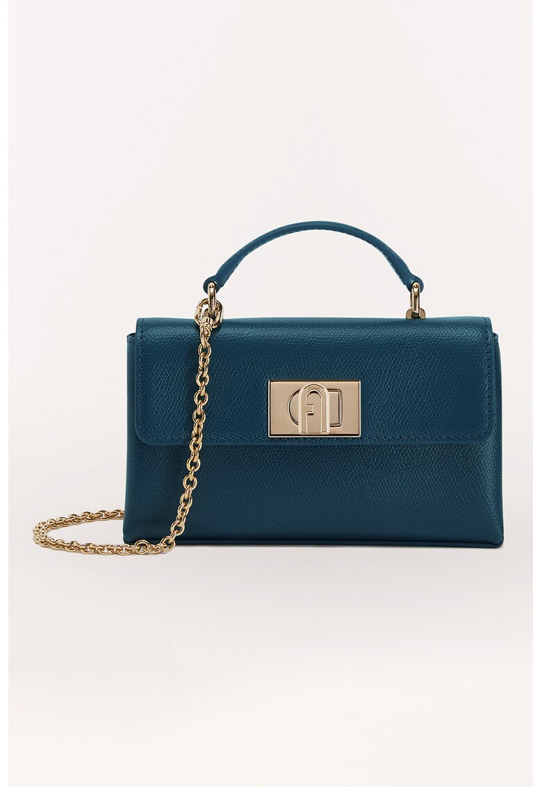 Furla Кожена чанта през рамо 1927 с отделяща се презрамка тип верижка за Жени Furla Кожена чанта през рамо 1927 с отделяща се презрамка тип верижка за Жени