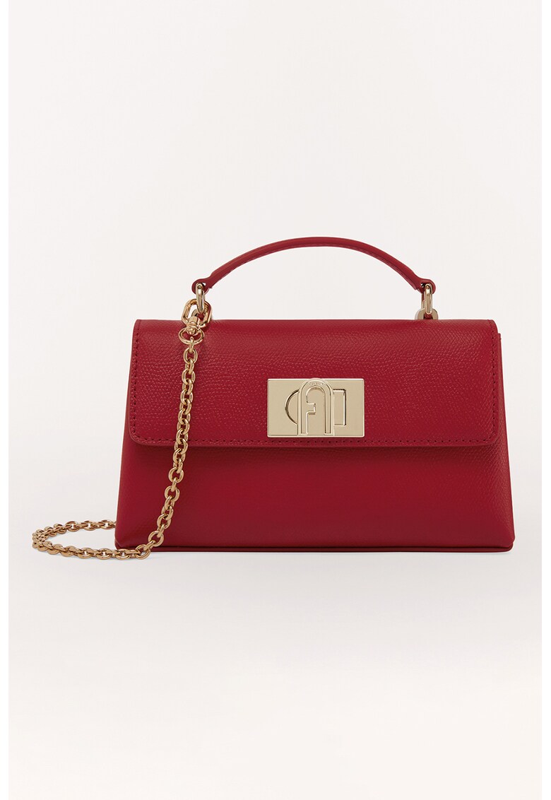 Furla Кожена чанта през рамо 1927 с отделяща се презрамка тип верижка за Жени Furla Кожена чанта през рамо 1927 с отделяща се презрамка тип верижка за Жени
