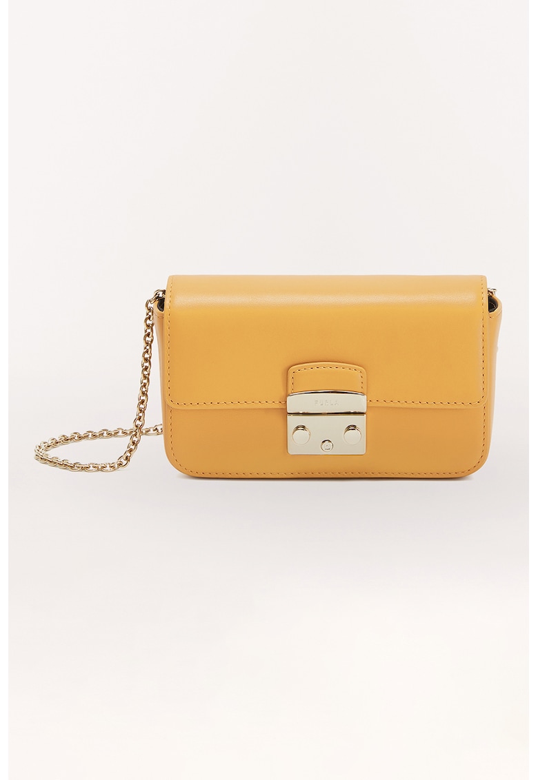 Furla Кожена чанта през рамо Metropolis за Жени Furla Кожена чанта през рамо Metropolis за Жени