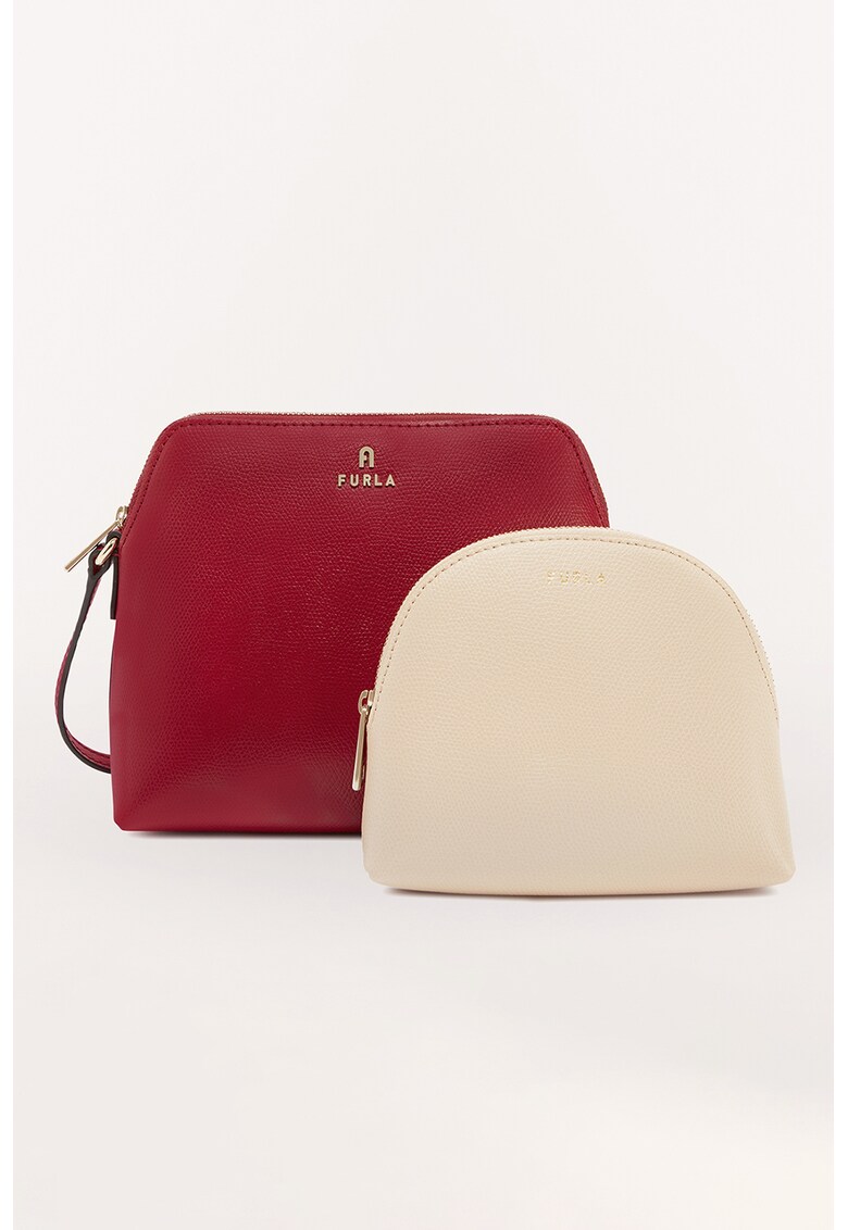 Furla Кожена чанта Camelia с вътрешен несесер за Жени Furla Кожена чанта Camelia с вътрешен несесер за Жени