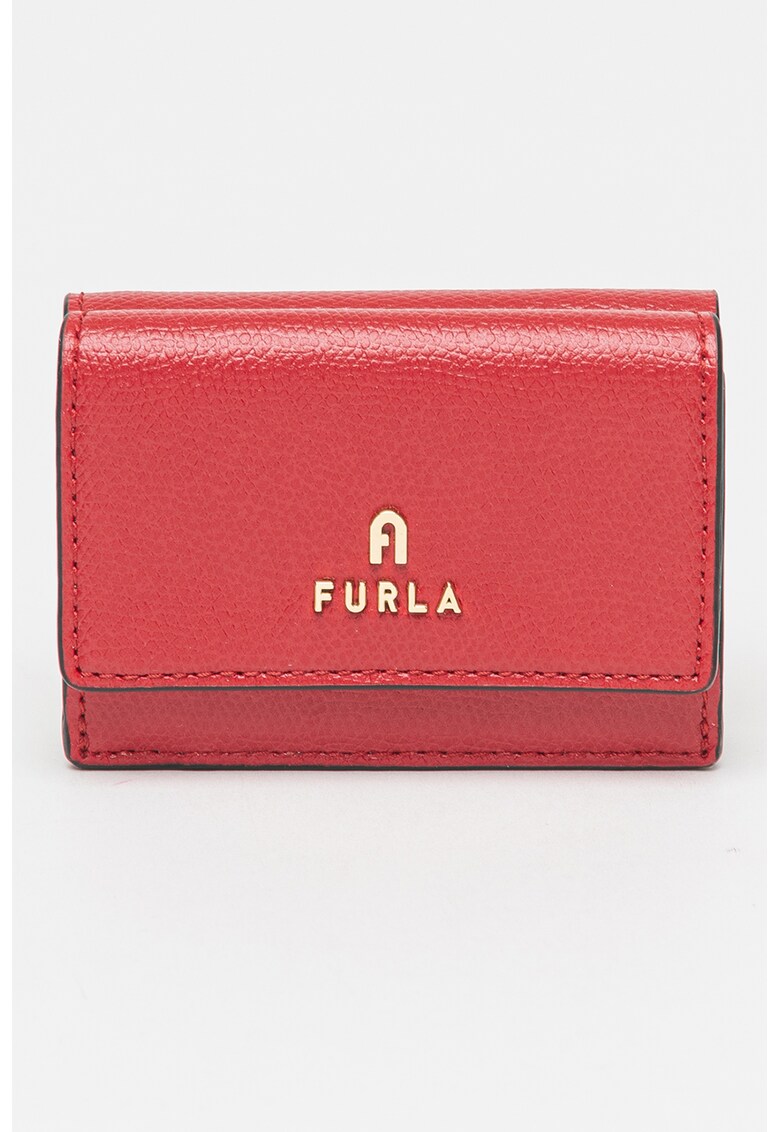 Furla Кожено портмоне Camelia с тройно прегъване и релеф за Жени Furla Кожено портмоне Camelia с тройно прегъване и релеф за Жени