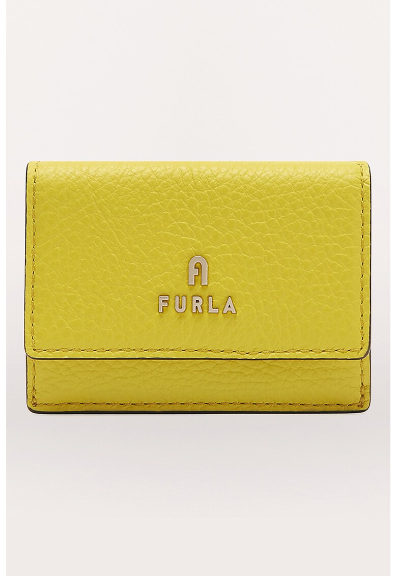 Furla Кожено портмоне Camelia с метално лого за Жени Furla Кожено портмоне Camelia с метално лого за Жени