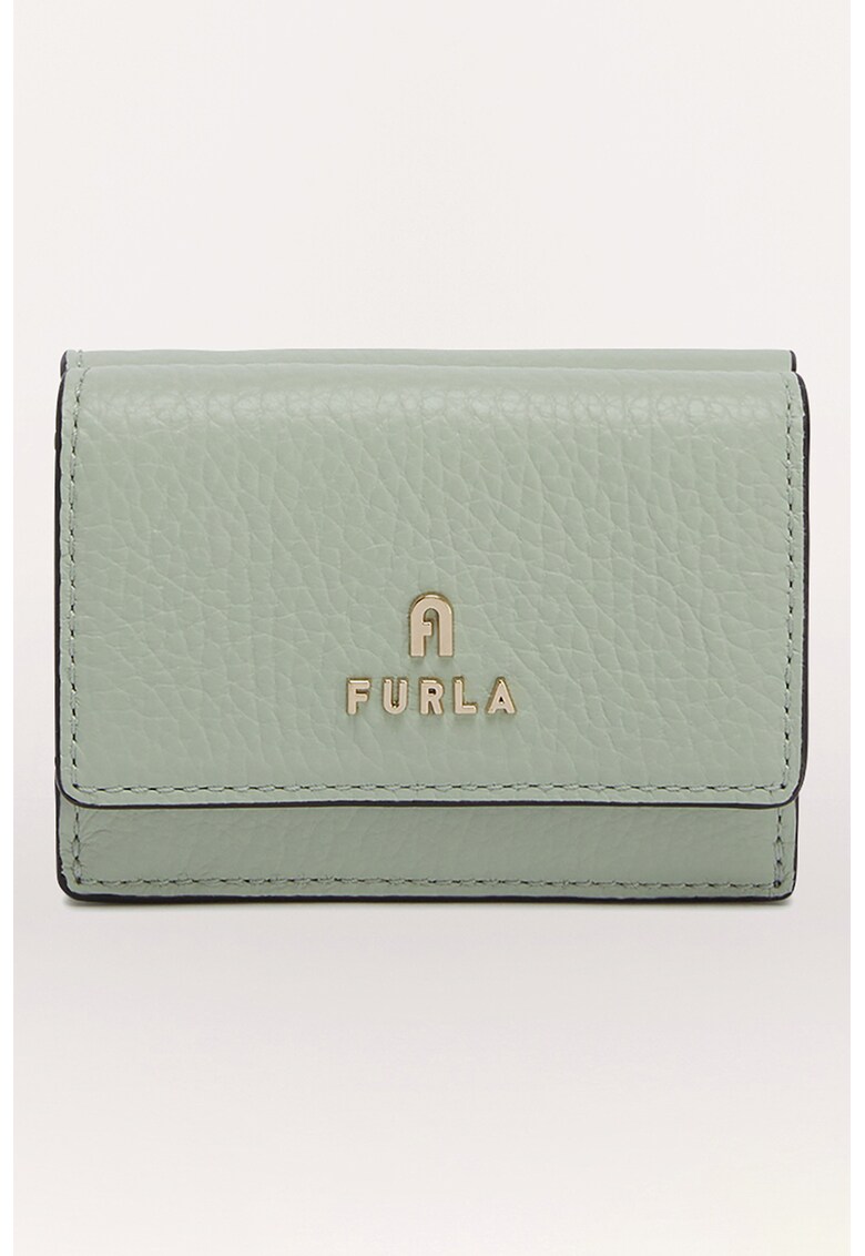 Furla Кожено портмоне Camelia с метално лого за Жени Furla Кожено портмоне Camelia с метално лого за Жени