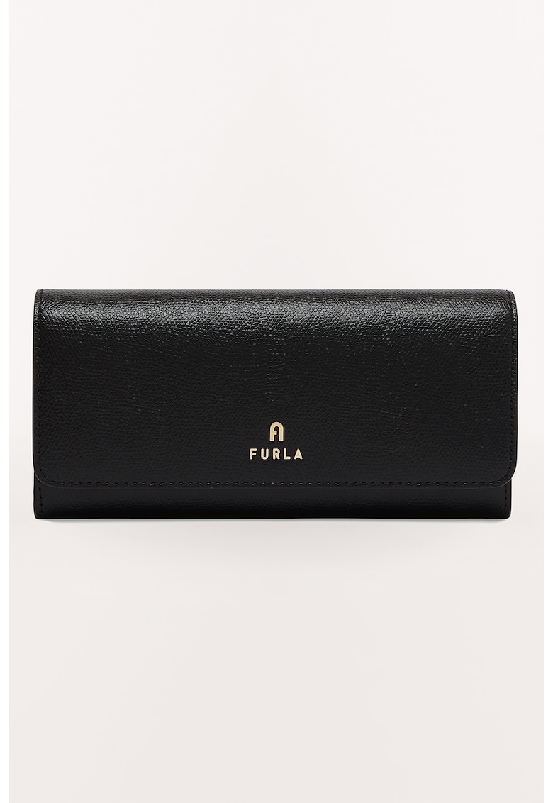 Furla Кожено портмоне Camelia с метално лого за Жени Furla Кожено портмоне Camelia с метално лого за Жени