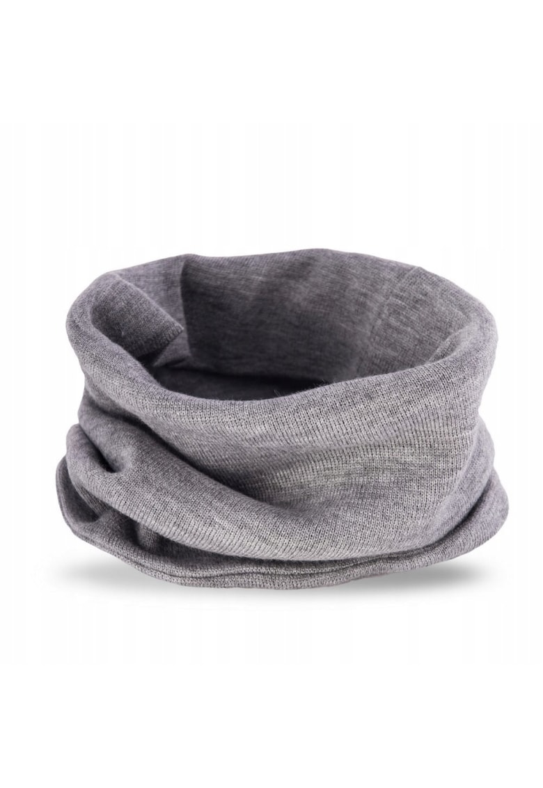 Fular circular - pentru barbati - pentru iarna - 30 x 35 cm - Gri deschis