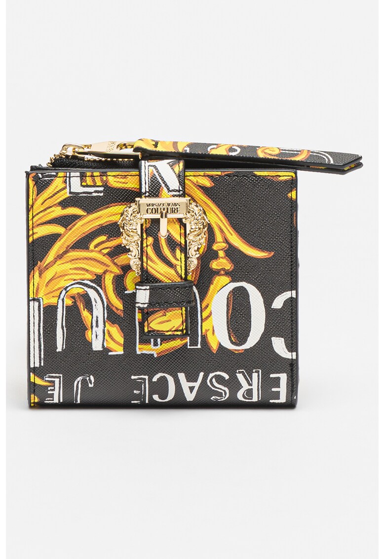 Versace Jeans Couture Калъф за карти от еко кожа с бароков десен за Жени Versace Jeans Couture Калъф за карти от еко кожа с бароков десен за Жени
