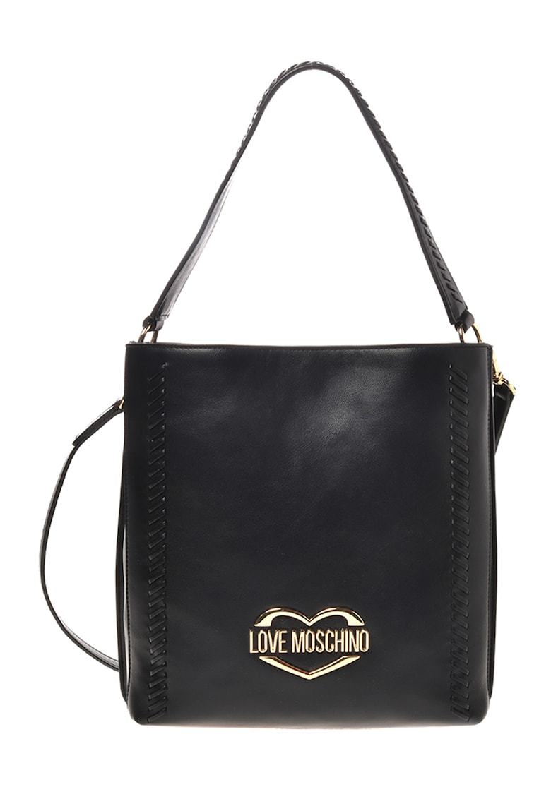 Love Moschino Чанта за рамо от еко кожа с метално лого за Жени Love Moschino Чанта за рамо от еко кожа с метално лого за Жени