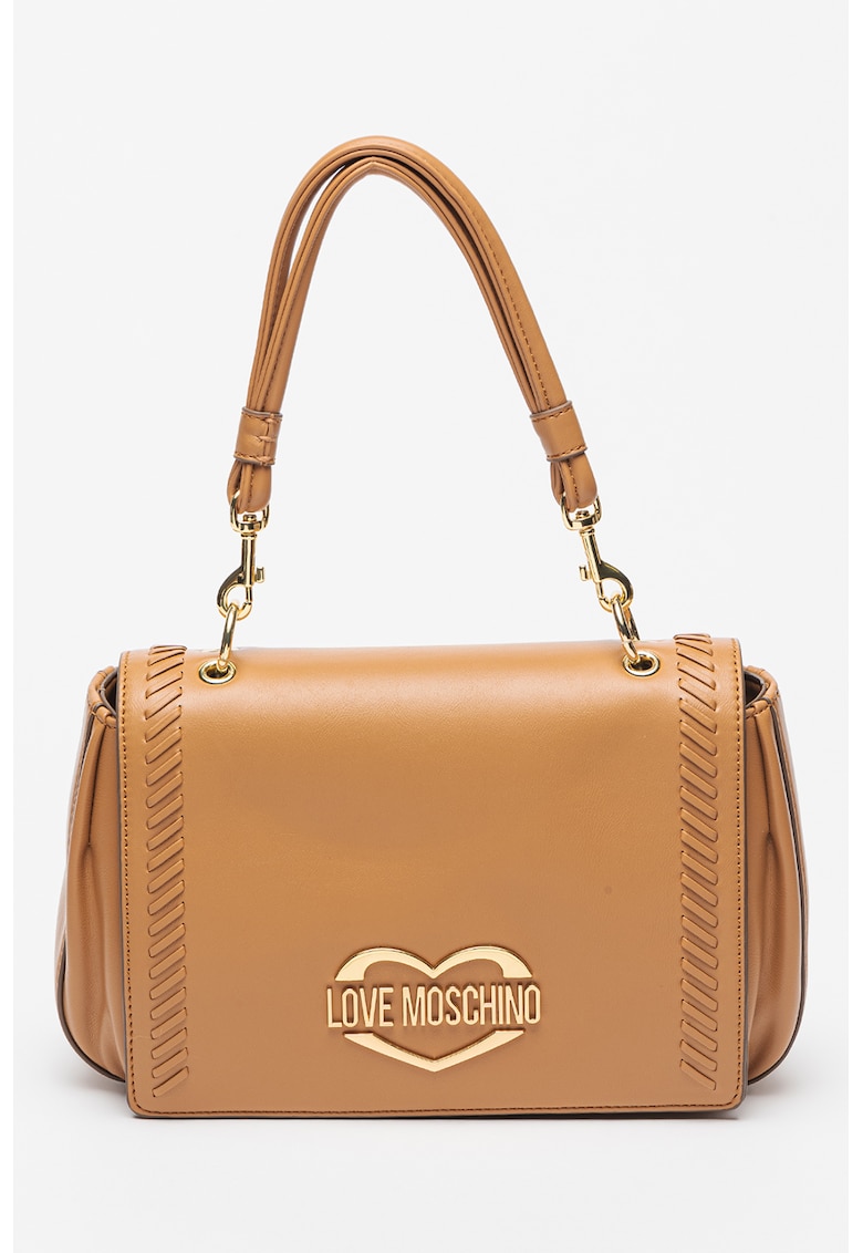 Love Moschino Чанта за рамо от еко кожа с метално лого за Жени Love Moschino Чанта за рамо от еко кожа с метално лого за Жени