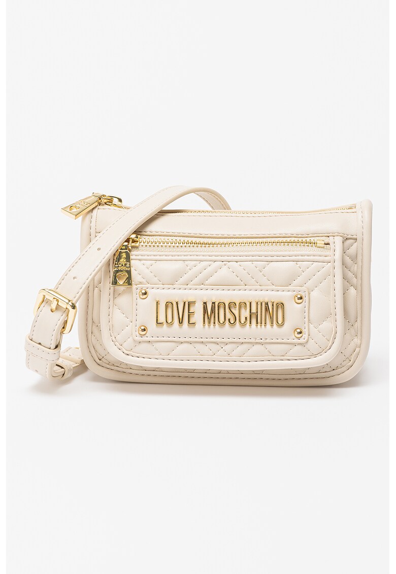 Love Moschino Чанта от еко кожа с контрастно лого за Жени Love Moschino Чанта от еко кожа с контрастно лого за Жени