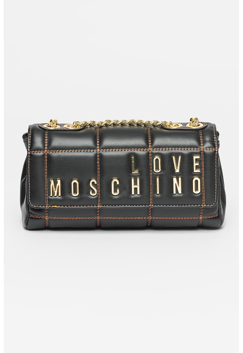Love Moschino Чанта от еко кожа с метално лого за Жени Love Moschino Чанта от еко кожа с метално лого за Жени