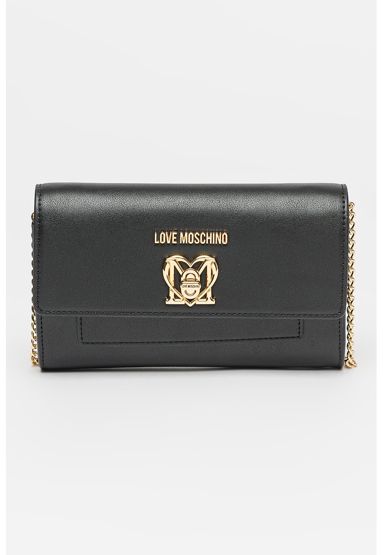 Love Moschino Чанта от еко кожа с метално лого за Жени Love Moschino Чанта от еко кожа с метално лого за Жени