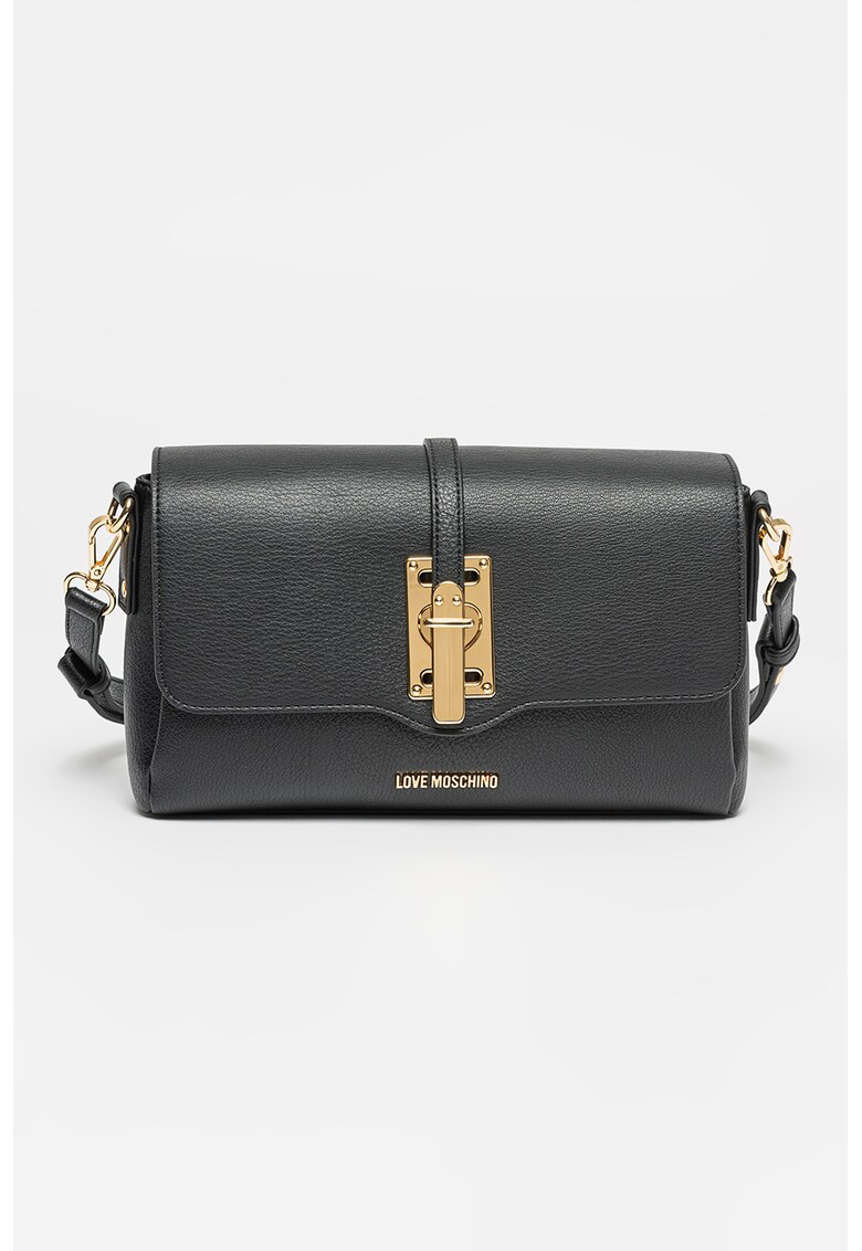 Love Moschino Чанта от еко кожа с лого с шевове за Жени Love Moschino Чанта от еко кожа с лого с шевове за Жени