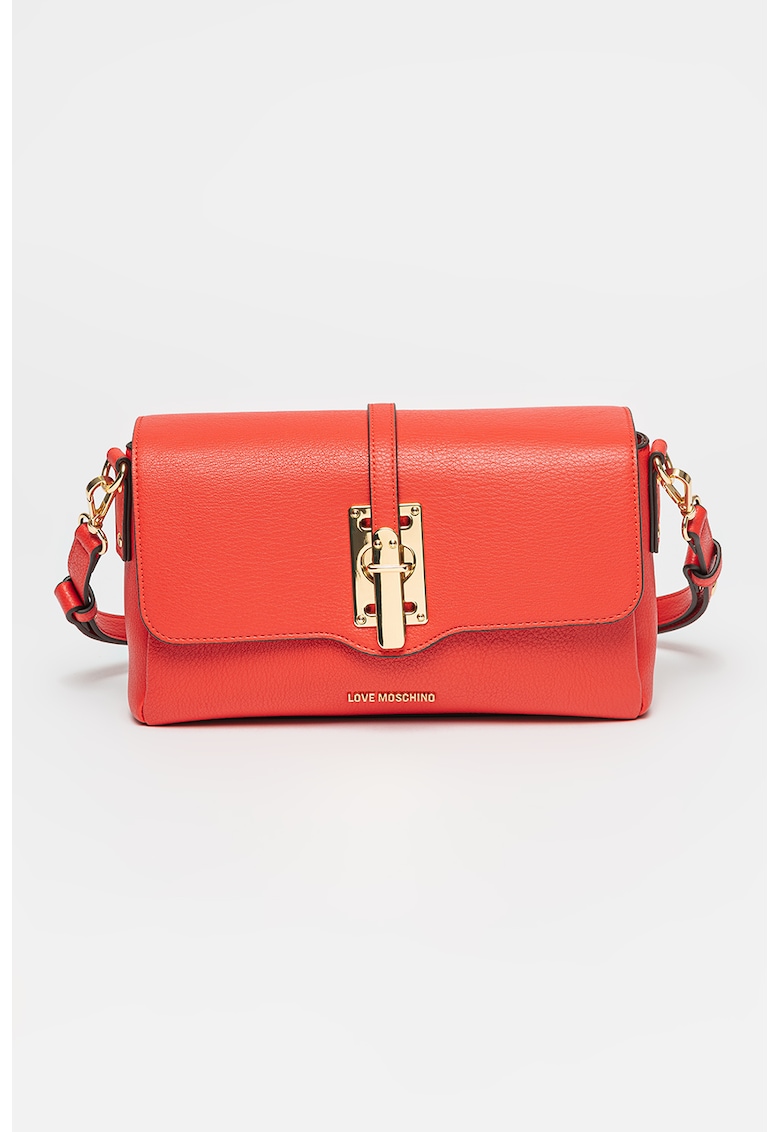 Love Moschino Чанта от еко кожа с лого с шевове за Жени Love Moschino Чанта от еко кожа с лого с шевове за Жени