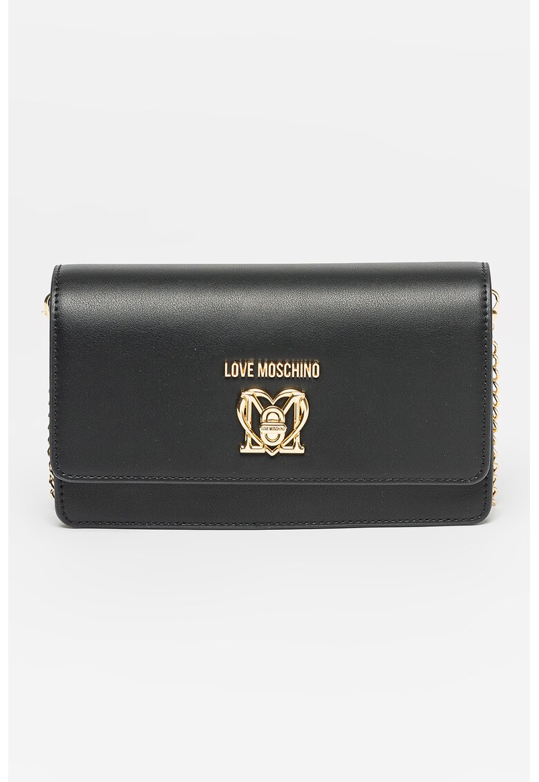 Love Moschino Чанта за рамо от еко кожа с презрамка тип верижка за Жени Love Moschino Чанта за рамо от еко кожа с презрамка тип верижка за Жени
