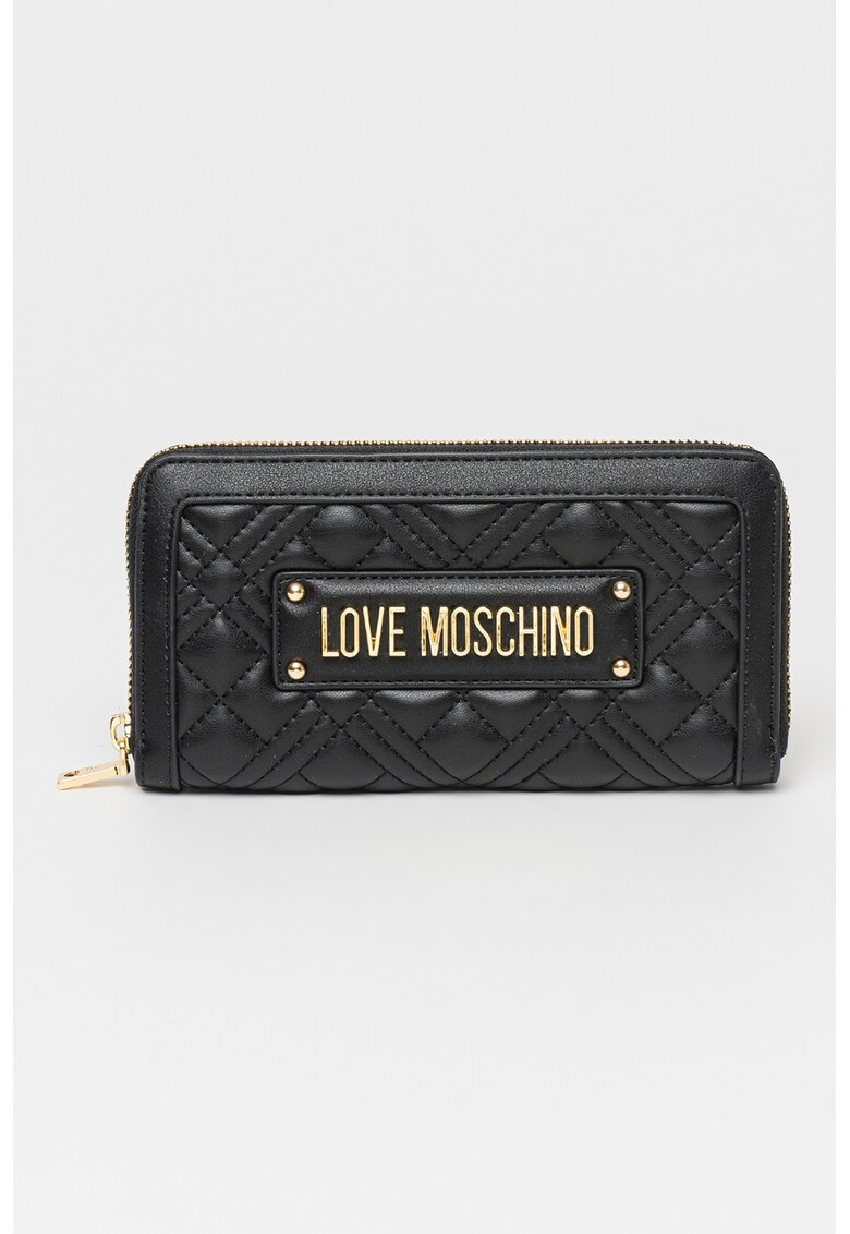 Love Moschino Портмоне от еко кожа с метално лого за Жени Love Moschino Портмоне от еко кожа с метално лого за Жени