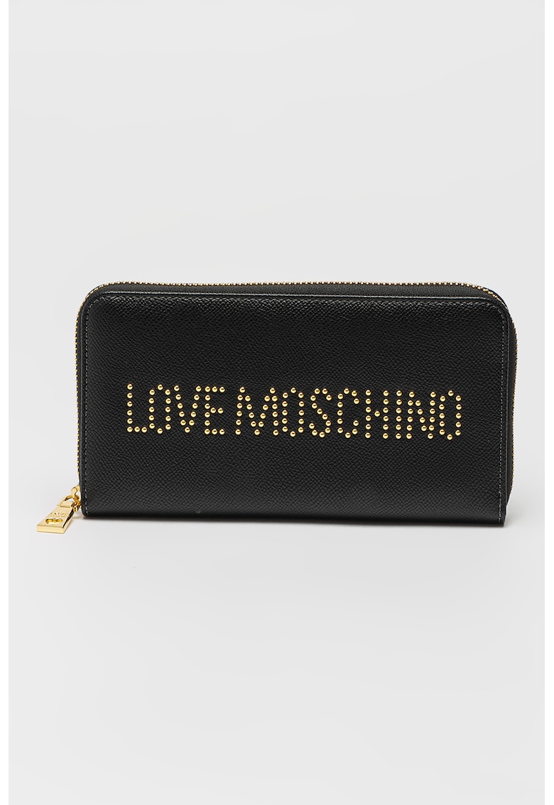 Love Moschino Портефйл от еко кожа с метално лого за Жени Love Moschino Портефйл от еко кожа с метално лого за Жени