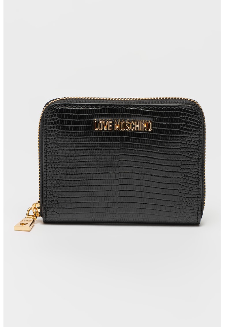 Love Moschino Портфейл с цип и шагрен за Жени Love Moschino Портфейл с цип и шагрен за Жени