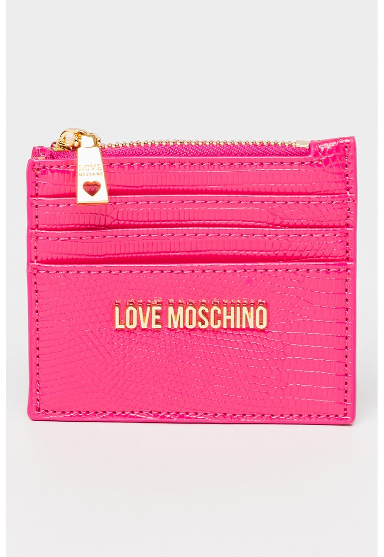 Love Moschino Калъф за карти от еко кожа с шагрен за Жени Love Moschino Калъф за карти от еко кожа с шагрен за Жени