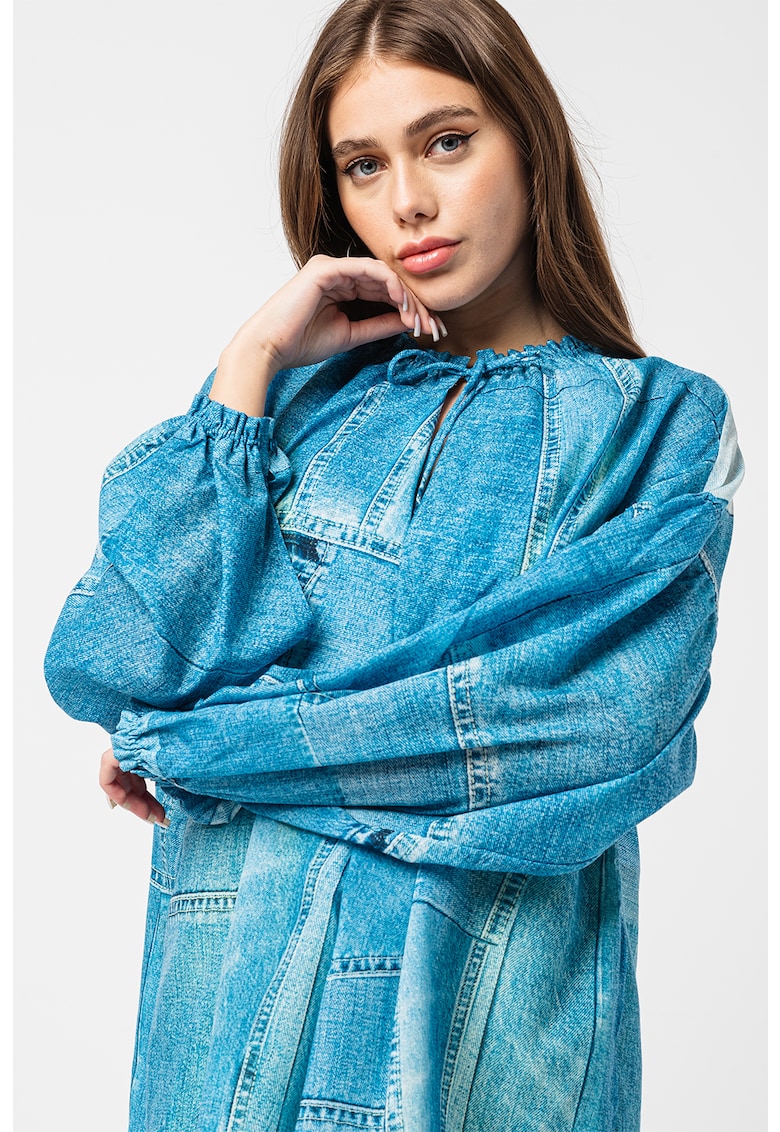 Bluza-tunica cu aspect de denim Emmaline