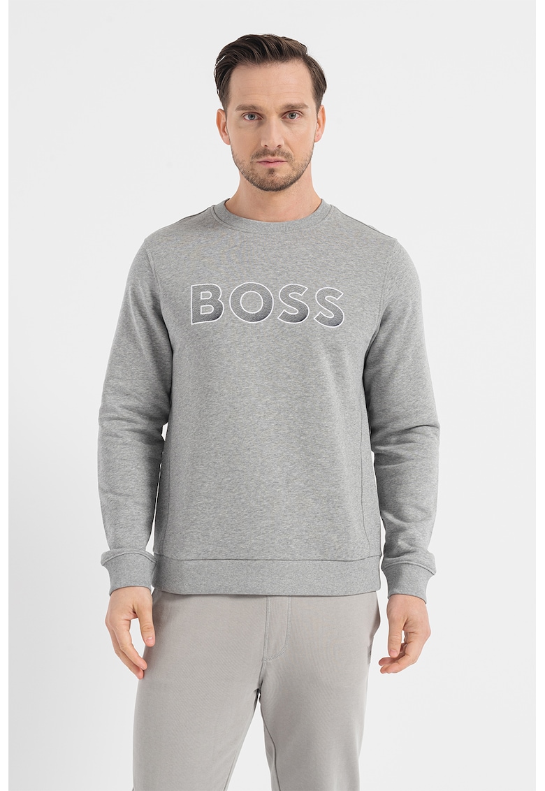BOSS Памучен суитшърт Salbo с лого за Мъже BOSS Памучен суитшърт Salbo с лого за Мъже