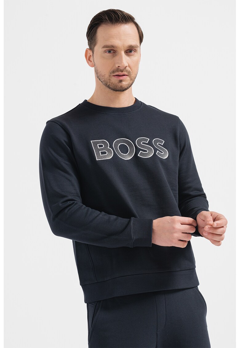 BOSS Памучен суитшърт Salbo с лого за Мъже BOSS Памучен суитшърт Salbo с лого за Мъже