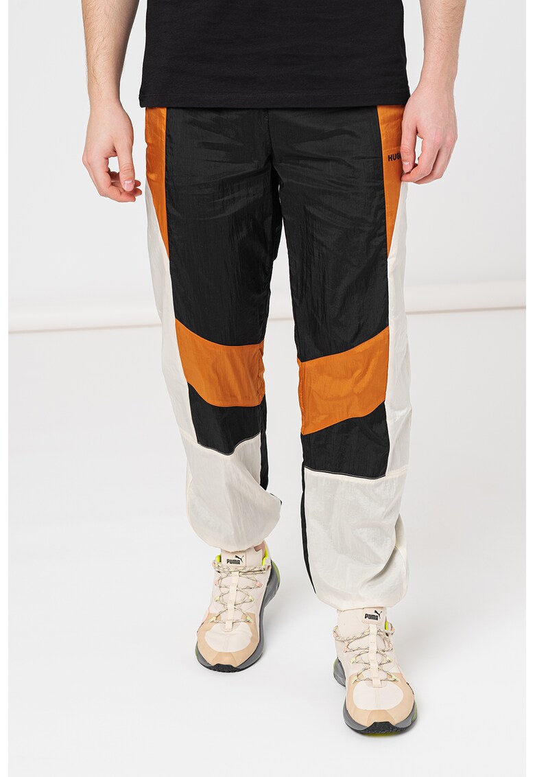 Pantaloni cu model colorblock delem