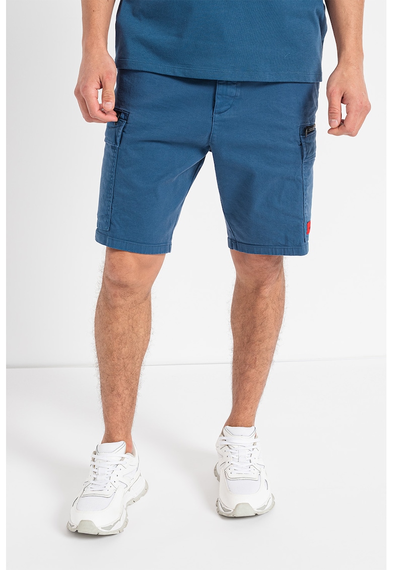 Pantaloni scurti cargo cu aplicatie logo Johny