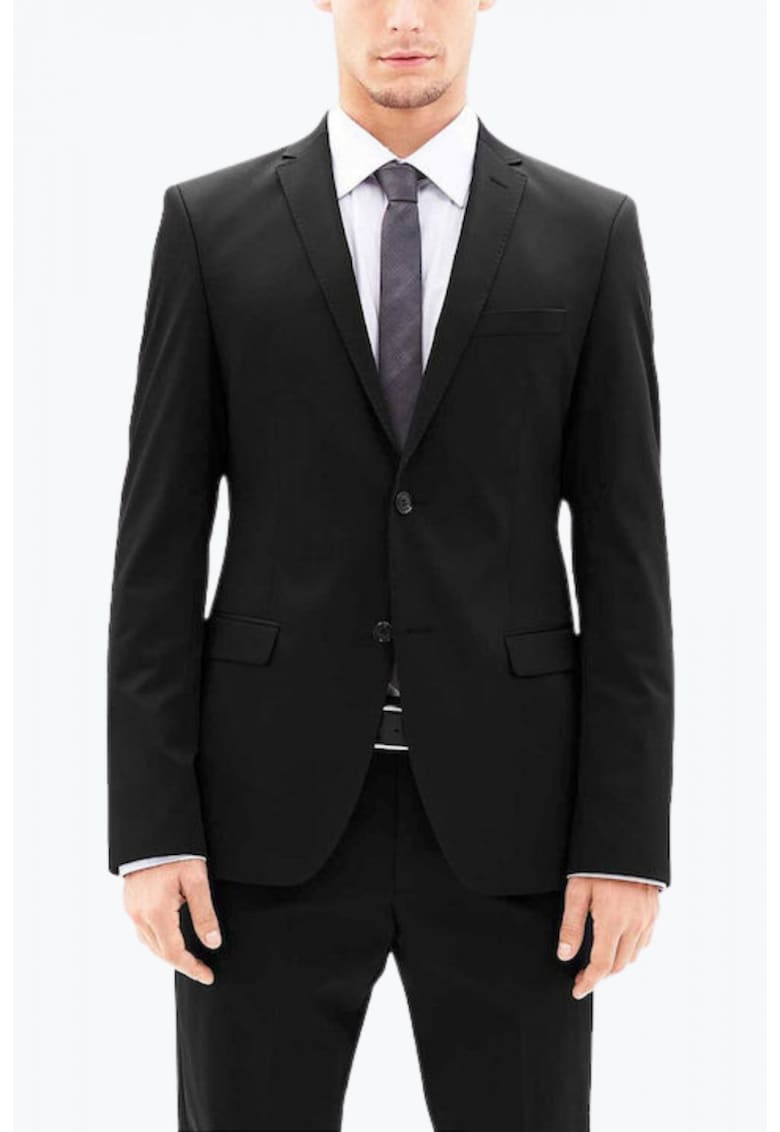 Sacou cu guler clasic 2507 - Negru