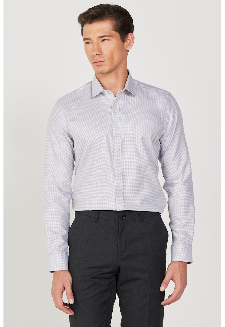 Camasa din bumbac cu model in carouri Camasa din bumbac cu model in carouri