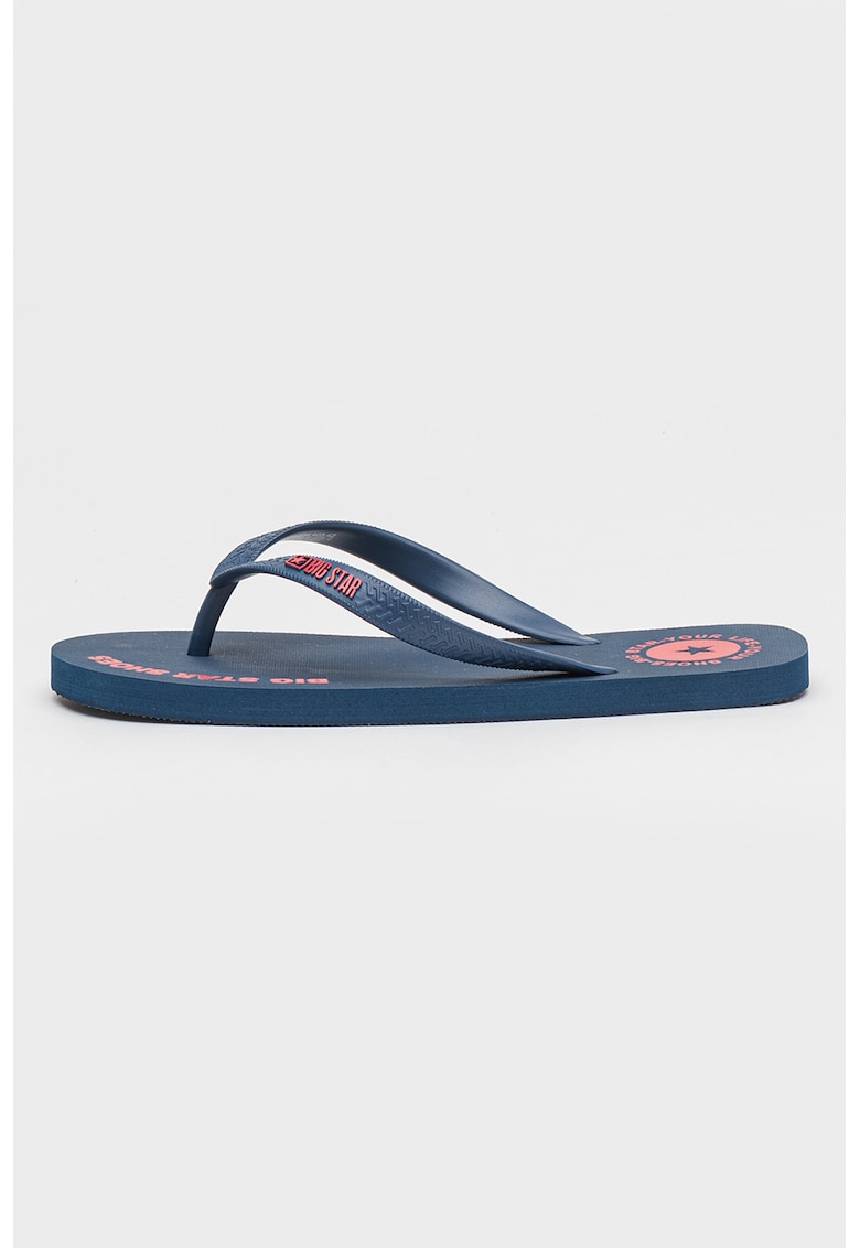 Papuci flip-flop cu logo - Bleumarin