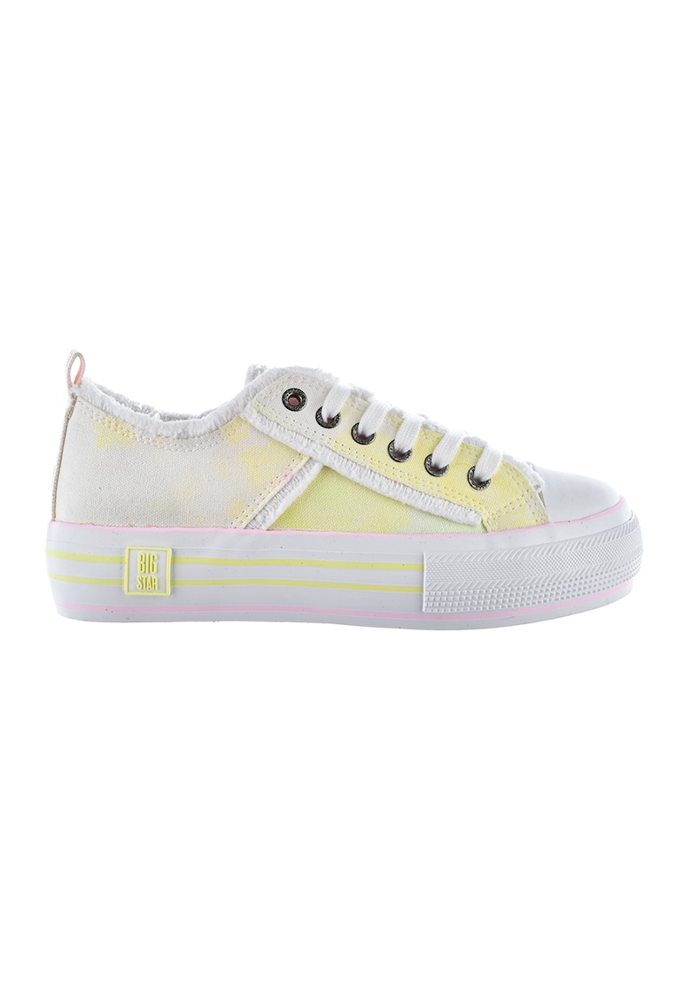 Tenisi flatform de panza cu model tie-dye