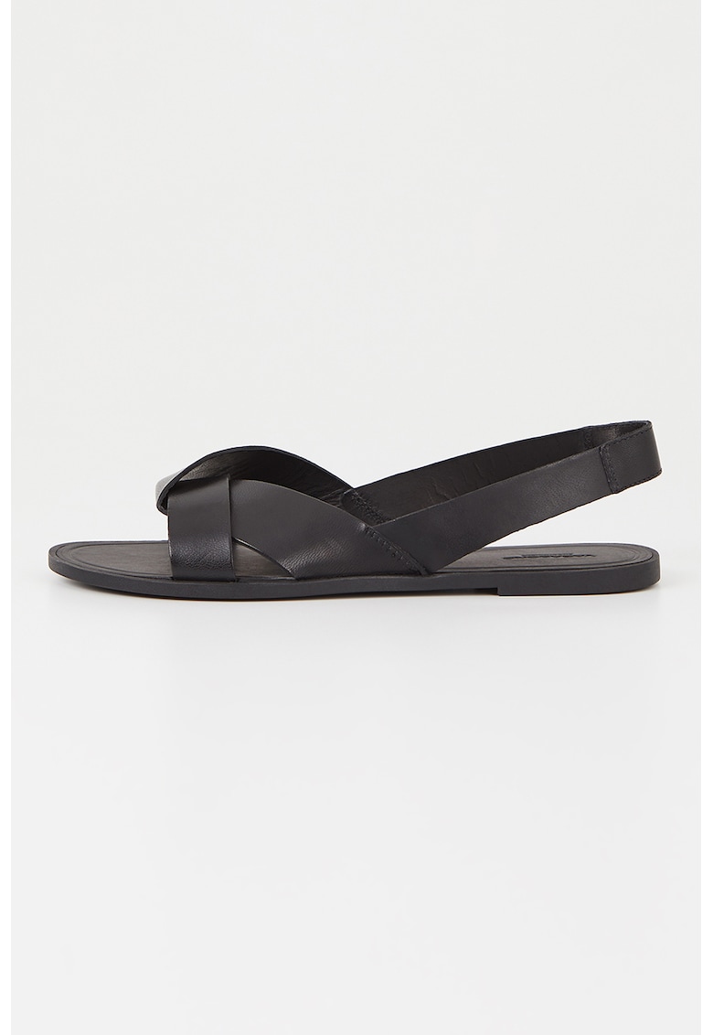 Sandale slingback de piele