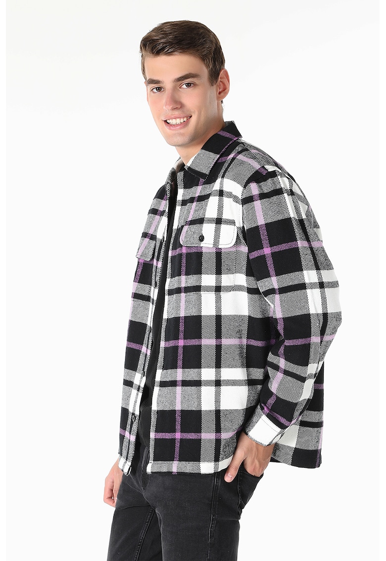 Camasa relaxed fit cu model in carouri