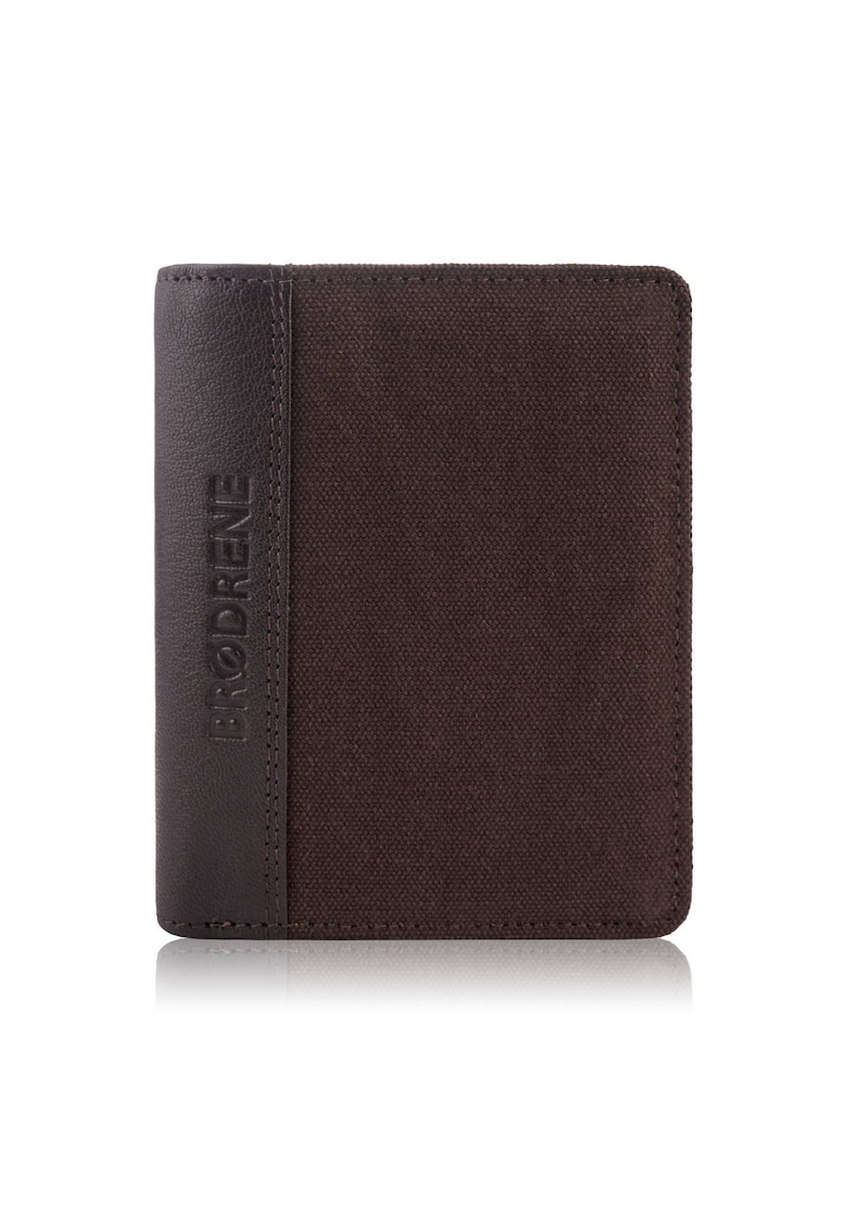 Portofel pentru barbati - Piele - Maro