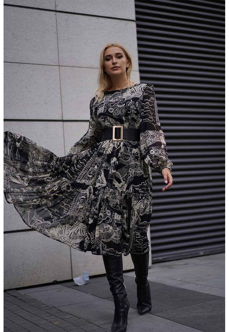 INNES Atelier Ефирна рокля с шарки за Жени INNES Atelier Ефирна рокля с шарки за Жени