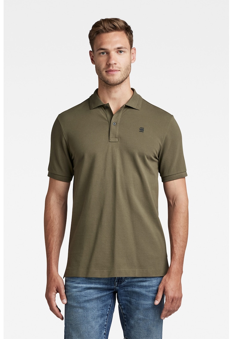 Tricou polo slim fit din amestec de bumbac organic Dunda Tricou polo slim fit din amestec de bumbac organic Dunda