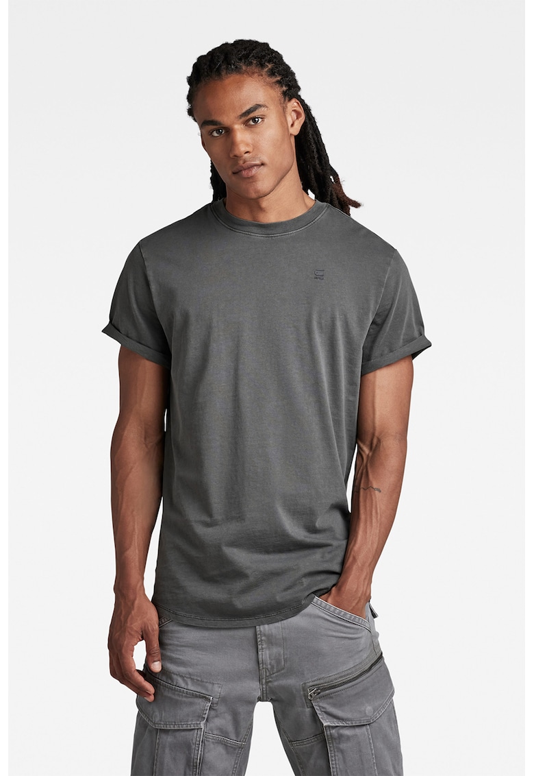 Tricou relaxed fit din bumbac organic Lash - Gri inchis