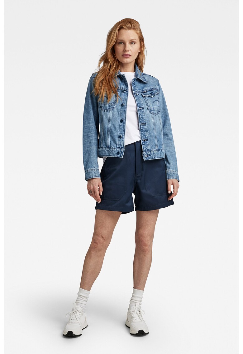 G-Star RAW Дънково яке Arc 3D със захабен ефект за Жени G-Star RAW Дънково яке Arc 3D със захабен ефект за Жени