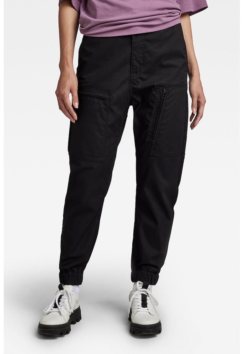 Pantaloni conici cu buzunare cu clapa pe spate buzunare imagine super redus 2022