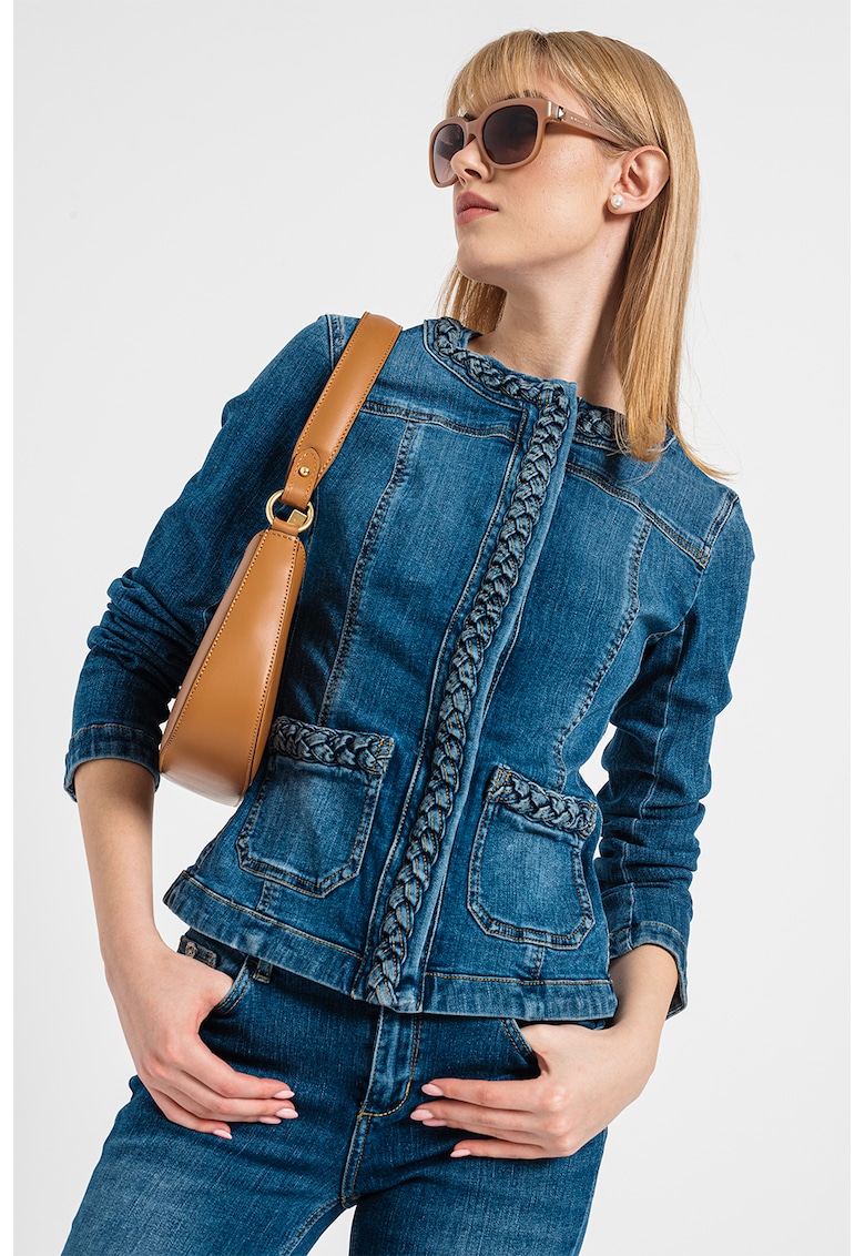 Jacheta din denim cu doua buzunare frontale Kate