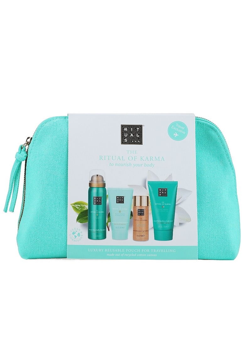 Set  The Ritual of Karma - Spuma de dus 50 ml - Ulei de corp 30 ml - Gel de dus 50 ml